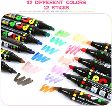 Load image into Gallery viewer, Teskyer Dry Erase Markers, 12 Pack, Chisel Tip Whiteboard Markers, Assorted Colors
