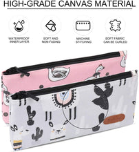 Load image into Gallery viewer, Teskyer Pencil Case/Pen case/Pencil Pouch for Students, Zipper Stationery Bag for Pens and Pencils, Women&#39;s Small Makeup Pouch, Utility Zipper Cash Coin Bag-2 Pack
