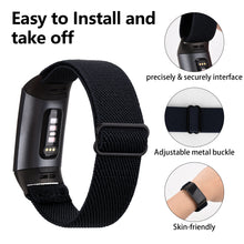 Load image into Gallery viewer, ULUQ Elastic Bands for Fitbit Charge 4/Fitbit Charge 3/Charge 3 SE Smartwatch, 2 Pack
