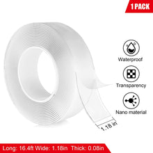 Load image into Gallery viewer, Teskyer Double Sided Tape, 1.18 Inch Wide by 16.4 Ft Long, Free Cut Double Sided Adhesive Tape, Super Sticky Multipurpose Mounting Tape
