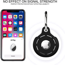 Load image into Gallery viewer, ULUQ Silicone Protective Case Compatible with AirTags 2021, Anti-Scratch Shockproof Full Cover with Keychain, for Pet Collars, Wallet, Keys
