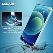 Load image into Gallery viewer, ULUQ [1+2+2]Compatible with iPhone 12 Case Crystal Clear, with 2 Pack Tempered Glass Screen Protector&amp; 2 Pack Camera Lens Protector, Shockproof Protective Strong Grippy, Slim, 6.1inch
