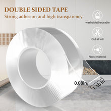 Load image into Gallery viewer, VMVN Double Sided Tape Heavy Duty Adhesive Grip,16.4FT 1.18in W,Multipurpose Removable Mounting Tape,Reusable Strong Sticky Wall Tape Strips Tape for Household
