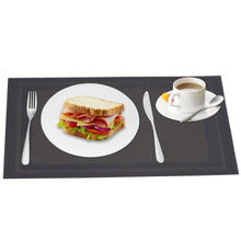 Load image into Gallery viewer, VMVN Placemats,Washable Woven Place Mats for Dining Table,Heat-Resistant PVC Table Mats Set of 6,Easy to Clean
