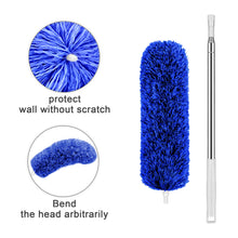 Load image into Gallery viewer, VMVN Microfiber Duster, with Extension Pole Stainless Steel , Reusable Bendable Duster Sets, Washable Lightweight Dusters for Cleaning Ceiling Fan, High Ceiling, Blinds, Furniture, Cars
