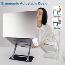 Load image into Gallery viewer, Laptop Stand, ULUQ Aluminum Computer Laptop Riser for Desk, Ergonomic Adjustable Computer Stand Holder, Notebook Stand Compatible with 10 to 15.6’‘ MacBook Air Pro/Dell/HP

