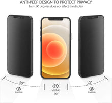 Load image into Gallery viewer, ULUQ Privacy Screen Protector for iPhone 12/iPhone 12 Pro, HD Anti Spy Private Tempered Glass, 9H Hardness Anti Scratch, 6.1inch, 3 Pack
