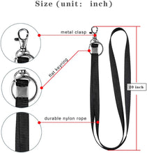 Load image into Gallery viewer, Teskyer 8 Pack Lanyards for ID Badge Holders, Swivel J-Hook Lanyard for Name Card Holder Keychains
