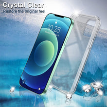 Load image into Gallery viewer, ULUQ [1+2+2]Compatible with iPhone 12 Case Crystal Clear, with 2 Pack Tempered Glass Screen Protector&amp; 2 Pack Camera Lens Protector, Shockproof Protective Strong Grippy, Slim, 6.1inch
