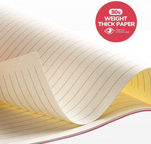 Load image into Gallery viewer, Teskyer Notebook Journal, College Ruled, Softcover 5.5&quot; x 8.26&quot; A5 Size Notebook for Office School Supplies, 40 Sheets/80 Pages, Red(Set of 3)
