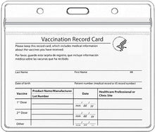 Load image into Gallery viewer, Teskyer 5 Pack CDC Vaccination Card Protector, 4 X 3&quot; Immunization Record Vaccine Card Holder, Plastic Clear ID Card Holder Name Tags Badge Holders
