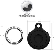 Load image into Gallery viewer, ULUQ Silicone Protective Case Compatible with AirTags 2021, Anti-Scratch Shockproof Full Cover with Keychain, for Pet Collars, Wallet, Keys
