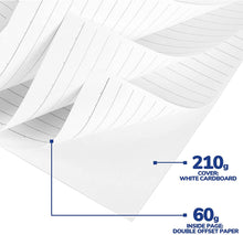 Load image into Gallery viewer, Teskyer 4 Pack College Ruled Notebooks for Work School, 80 Pages/40 Sheets Journal notebooks, 5.5&quot; x 8.26&quot; A5 Size Composition Notebooks, Blue
