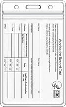 Load image into Gallery viewer, Teskyer 10 Pack Vaccination Card Protector Waterproof, Vertical 4 X 3&quot; Immunization Record Vaccine Card Holder, Plastic Clear ID Card Holder Name Tags Badge Holders
