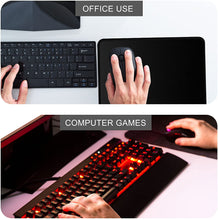 Load image into Gallery viewer, Teskyer 2 Pack 9.8 x 11.8 inch Mouse Pad, Non-Slip Rubber Base Waterproof Mouse Pad with Stitched Edges, Black
