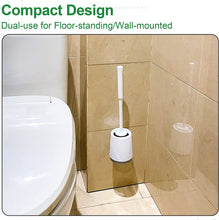 Load image into Gallery viewer, VMVN Toilet Bowl Brush and Holder,Compact Toilet Cleaner Brush Set for Bathroom Deep Cleaning ,Silicone Bristles Toilet Scrubber
