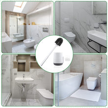 Load image into Gallery viewer, VMVN Toilet Bowl Brush and Holder,Compact Toilet Cleaner Brush Set for Bathroom Deep Cleaning ,Silicone Bristles Toilet Scrubber
