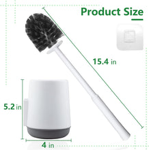 Load image into Gallery viewer, VMVN Toilet Bowl Brush and Holder,Compact Toilet Cleaner Brush Set for Bathroom Deep Cleaning ,Silicone Bristles Toilet Scrubber
