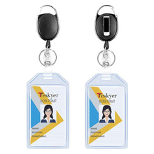 Load image into Gallery viewer, Teskyer-2-Pack-Heavy-Duty-Vertical-Transparent-Plastic-Badge-1
