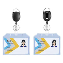 Load image into Gallery viewer, Teskyer-2-Pack-Heavy-Duty-Vertical-Transparent-Plastic-Badge-horizontal
