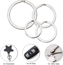 Load image into Gallery viewer, Teskyer-Flat-Key-Chain-Rings-sliver-7

