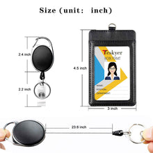 Load image into Gallery viewer, Teskyer-Heavy-Duty-Retractable-Badge-Holders-Black-6
