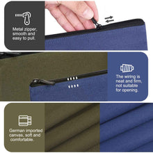 Load image into Gallery viewer, Teskyer Pencil Case/Pen case/Pencil Pouch for Students, Zipper Stationery Bag for Pens and Pencils, Women&#39;s Small Makeup Pouch, Utility Zipper Cash Coin Bag-2 Pack, Blue and Green

