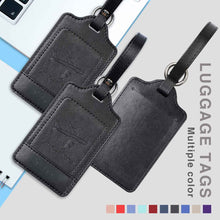 Load image into Gallery viewer, Teskyer-Premium-PU-Leahter-Luggage-Tags-Black
