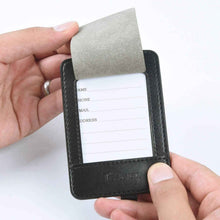 Load image into Gallery viewer, Teskyer-Premium-PU-Leahter-Luggage-Tags-Black
