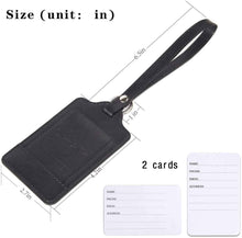 Load image into Gallery viewer, Teskyer-Premium-PU-Leahter-Luggage-Tags-Black
