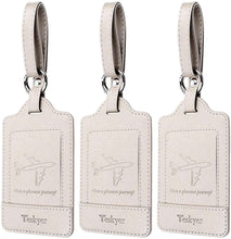 Load image into Gallery viewer, Teskyer-Premium-PU-Leahter-Luggage-Tags-Grey
