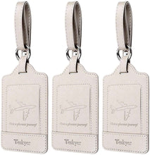 Load image into Gallery viewer, Teskyer-Premium-PU-Leahter-Luggage-Tags-Grey
