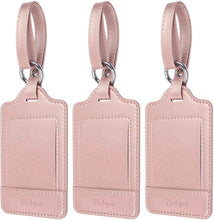 Load image into Gallery viewer, Teskyer-Premium-PU-Leahter-Luggage-Tags-Rose-Gold
