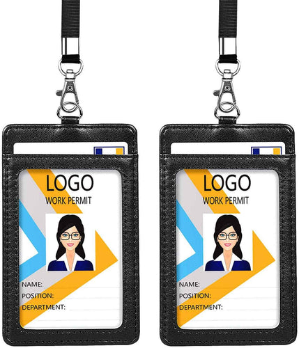 Teskyer-Vertical-PU-Leather-ID-Badge-Holder-Black-1