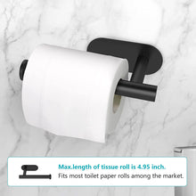 Load image into Gallery viewer, VMVN Adhesive Toilet Paper Holder Brushed Nickel, Stainless Steel Toilet Roll Holder, for Bathroom ,Washroom Wall Mount (1 Pack)
