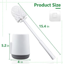 Load image into Gallery viewer, VMVN Toilet Bowl Brush and Holder,Compact Toilet Cleaner Brush Set for Bathroom Deep Cleaning ,Silicone Bristles Toilet Scrubber
