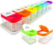 Load image into Gallery viewer, VMVN Pill Box 7 Day, Large Pill Cases Organizers ,Weekly Pill Container AM/PM Medicine Organizer，Removable 4 Times a Day Pill Holder
