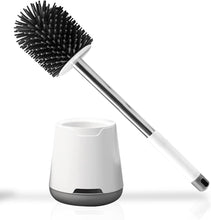 Load image into Gallery viewer, VMVN Toilet Bowl Brush and Holder,Compact Toilet Cleaner Brush Set for Bathroom Deep Cleaning ,Silicone Bristles Toilet Scrubber
